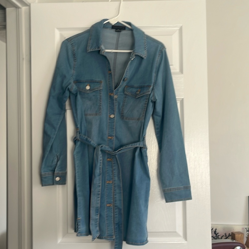 Sanctuary Denim dress or jacket with belt medium blue